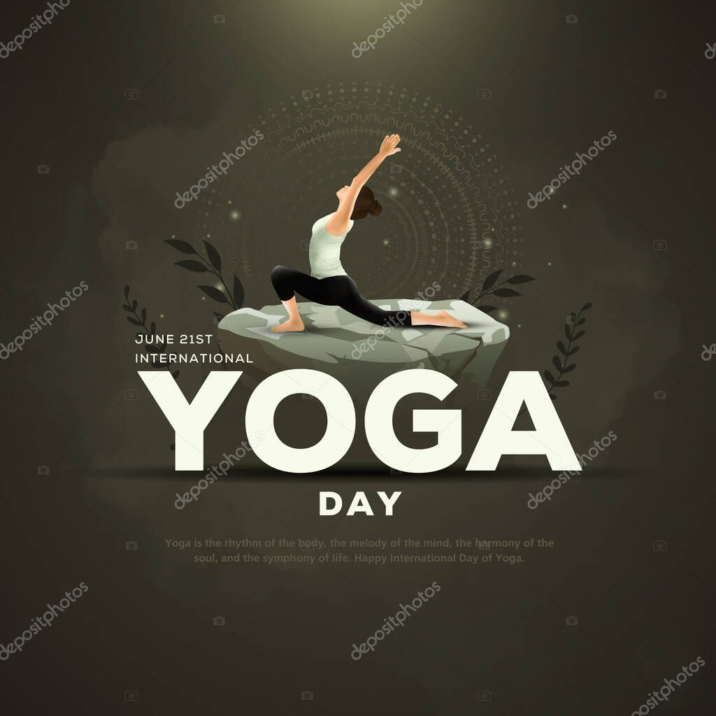 International yoga day. yoga body posture. group of Woman practicing yoga. vector illustration design