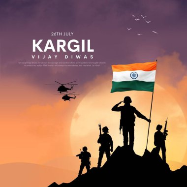 Hint ordusu günü. Halk Bağımsızlık Günü 'nde Hint ordusunun zaferini kutluyor ve selamlıyor. Amar jawan jyoti. Kargil vijay diwas. Hint ordusunun şehit günü.