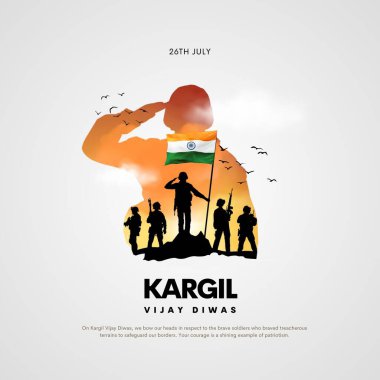 kargil vijay diwas. Illustration of abstract concept for Kargil Vijay Diwas clipart