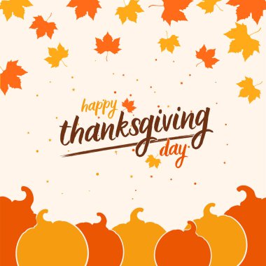 Renkli yapraklı Mutlu Şükran Günü Botanik Çelengi. Geometrik şablon arka planı. Vektör illüstrasyonu