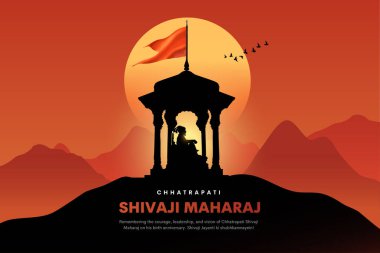 vector illustration of a background for happy new year celebration of indian festival of india. happy Maharashtra Day with Maharashtra map vector and Shivaji Maharaj jayanti. abstract vector illustration. clipart