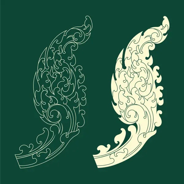 Khmer Kamboçya 'nın Geleneksel Sanat Süslemesi.