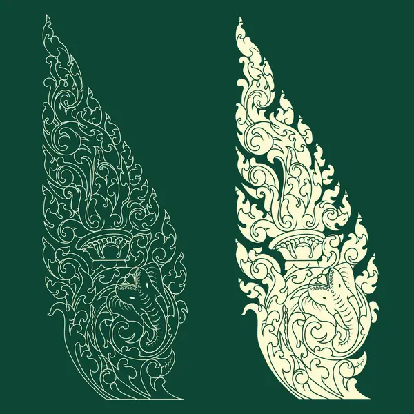 Khmer Kamboçya 'nın Geleneksel Sanat Süslemesi.