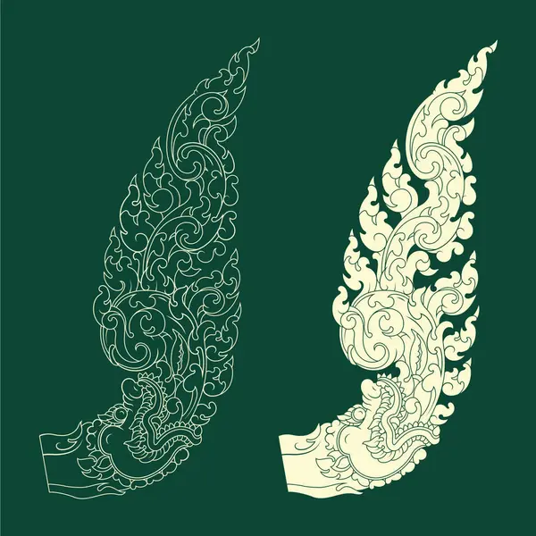 Khmer Kamboçya 'nın Geleneksel Sanat Süslemesi.