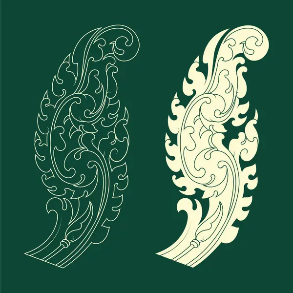 Khmer Kamboçya 'nın Geleneksel Sanat Süslemesi.