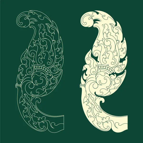 Khmer Kamboçya 'nın Geleneksel Sanat Süslemesi.