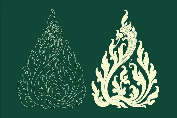 Kbach Khmer Vektörü, Khmer Süslemesi.