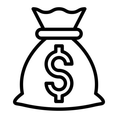 para çantası vektör çizgisi simgesi