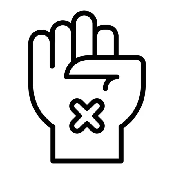 Protesto Vektör Satırı Simgesi