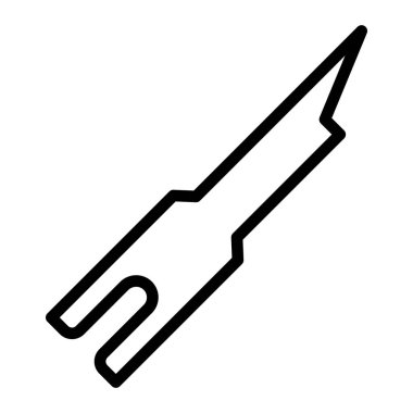 Bıçak Vektör Satırı Simgesi