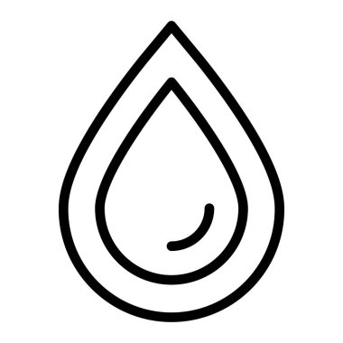 Su Damlası Vektör Hattı Simge Tasarımı