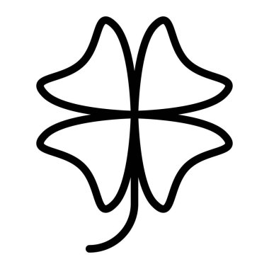 Yonca Vektör Satırı Simge Tasarımı