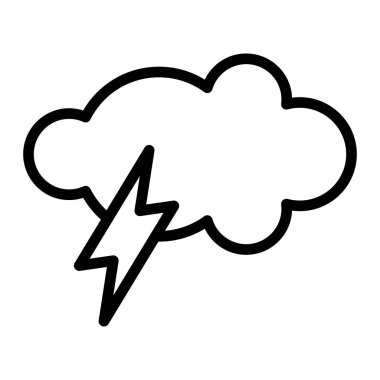 Şimşek Vektör Satırı Simge Tasarımı