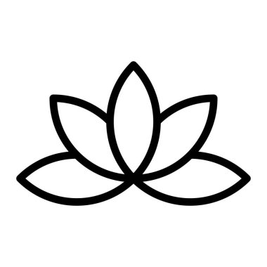 Lotus Vektör Satırı Simge Tasarımı