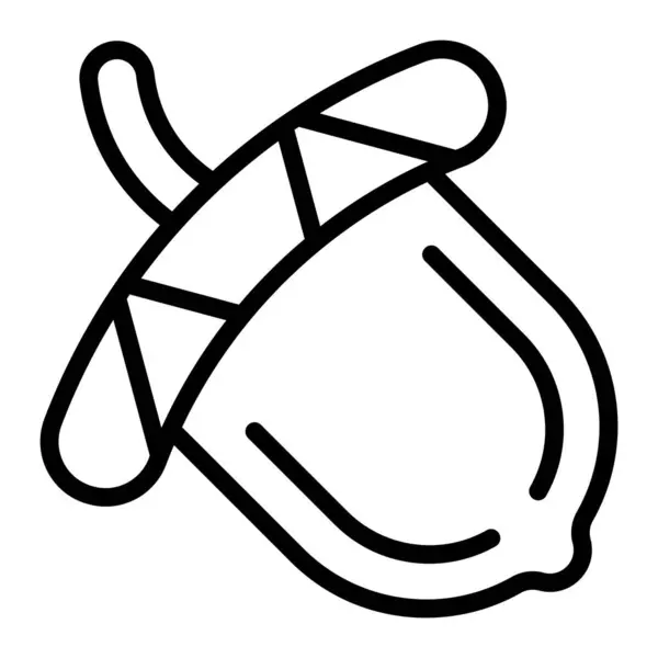 Meşe palamudu Vektör Çizgisi Simgesi Tasarımı