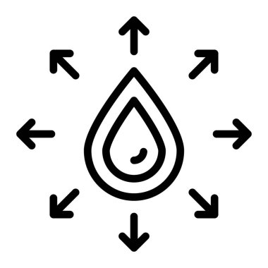 Dağıtım Vektör Satırı Simgesi Tasarımı