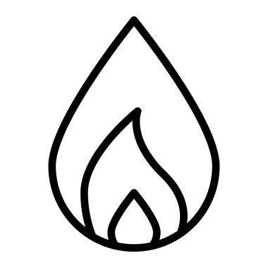 Gaz Vektörü Satır Simgesi Tasarımı