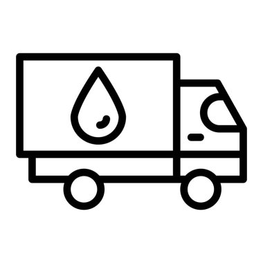 Kara Ulaşım Vektör Satırı Simge Tasarımı