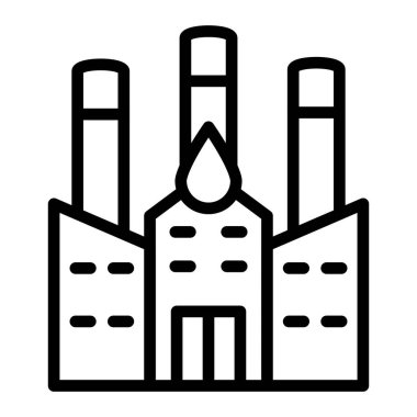 Yağ Alanı Vektör Satır Simgesi Tasarımı