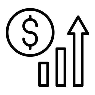 Hisse Vektör Satırı Simgesi Tasarımı