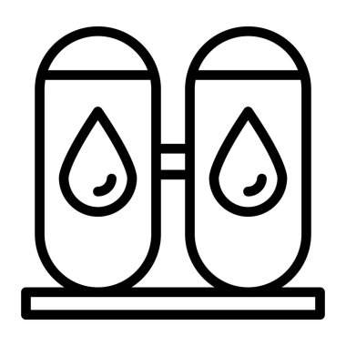 Tanklar Vektör Satır Simgesi Tasarımı