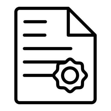 Belge Vektör Satırı Simgesi Tasarımı