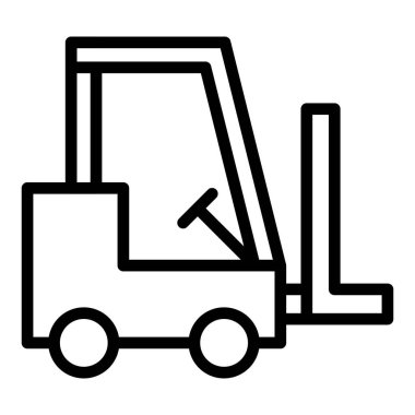 Forklift Vektör Satır Simgesi Tasarımı
