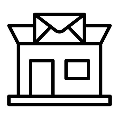 Postane Vektör Satır Simgesi Tasarımı