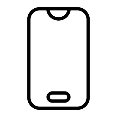 Akıllı Telefon Vektör Satır Simgesi Tasarımı