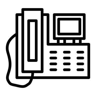 Telefon Vektör Satır Simgesi Tasarımı