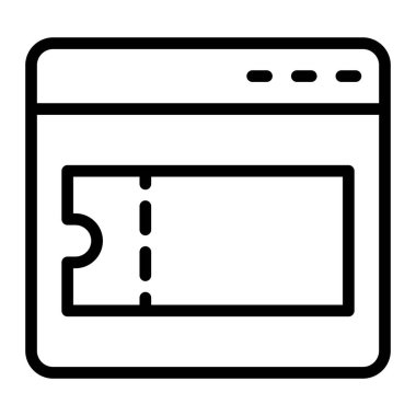 Coupon Vektör Satırı Simgesi