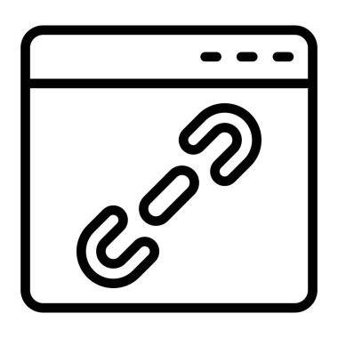 Bağlantı vektör satırı simgesi