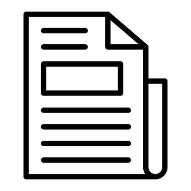 Haber Kağıdı Vektör Satırı Simgesi