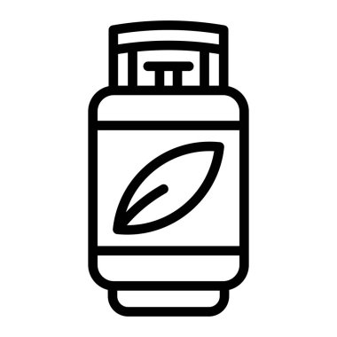 Biyolojik gaz Vektör Hattı Simgesi