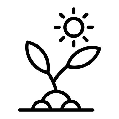 Fotosentez Vektör Satır Simgesi