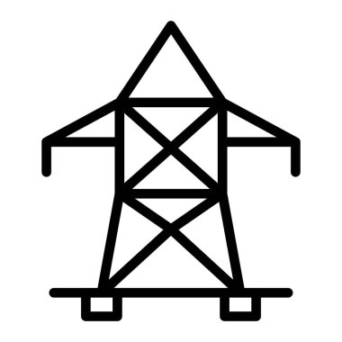 Elektrik Kulesi vektör satırı simgesi