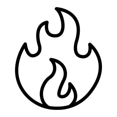 Yangın vektör satırı simgesi