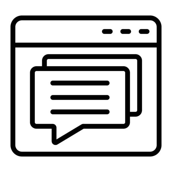 Konuşma Vektörü Satırı Simgesi