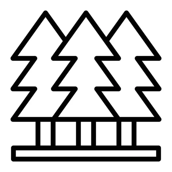 Çam Ağacı Vektör Satırı Simgesi