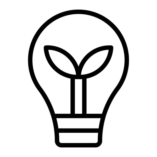 Eko Ampul Vektör Satırı Simgesi