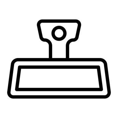 Arka Ayna Vektör Satırı Simgesi Tasarımı