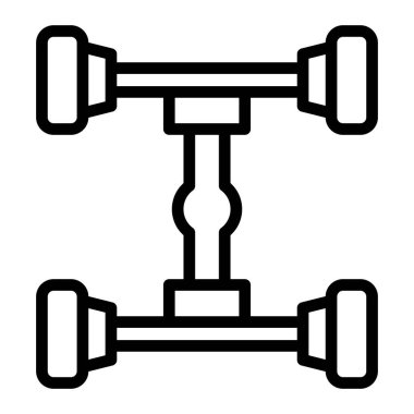 Chassis Vektör Satır Simgesi Tasarımı
