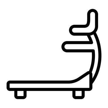 Koşu bandı Vektör Çizgisi Simgesi Tasarımı