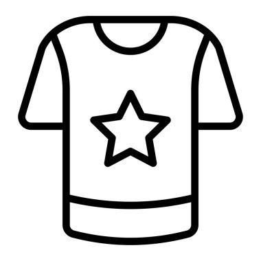 Gömlek Vektör Satırı Simgesi Tasarımı