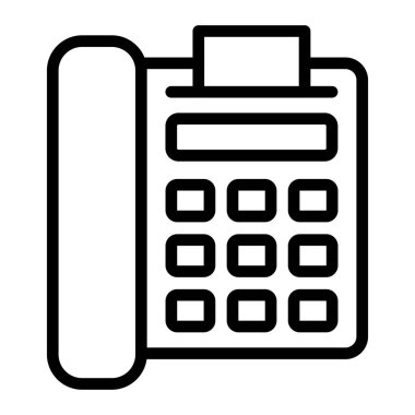 Telefon Vektör Satır Simgesi Tasarımı
