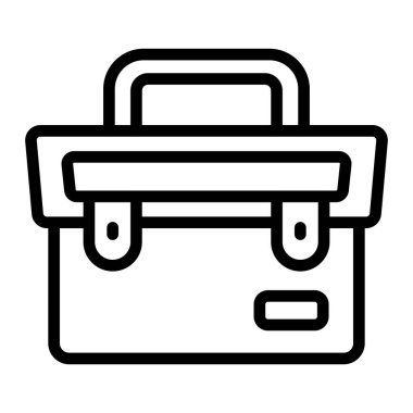 Evrak Çantası Vektör Satır Simgesi Tasarımı