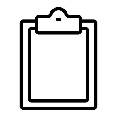 Clipboard Vector Line Icon Design