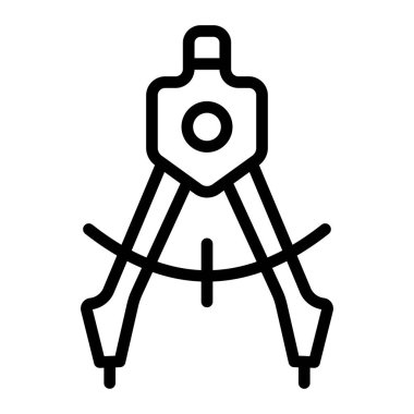 Pusula Vektör Satır Simgesi Tasarımı