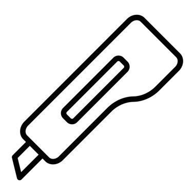 Kesici Vektör Satır Simgesi Tasarımı