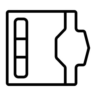 Dosya Vektör Satırı Simgesi Tasarımı